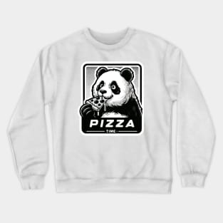 panda eat pizza Crewneck Sweatshirt